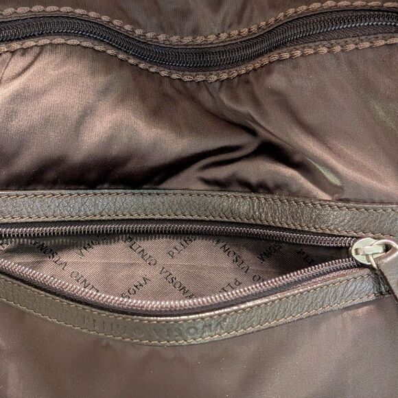 PLINIO VISONA Brown Satin Bag - Designer Handbag Purse - Made in Italy - Picture 7 of 10